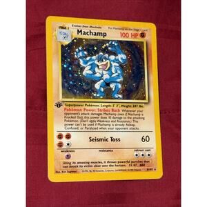 1999 Pokemon Base Set Halo 1st Edition Machamp #8